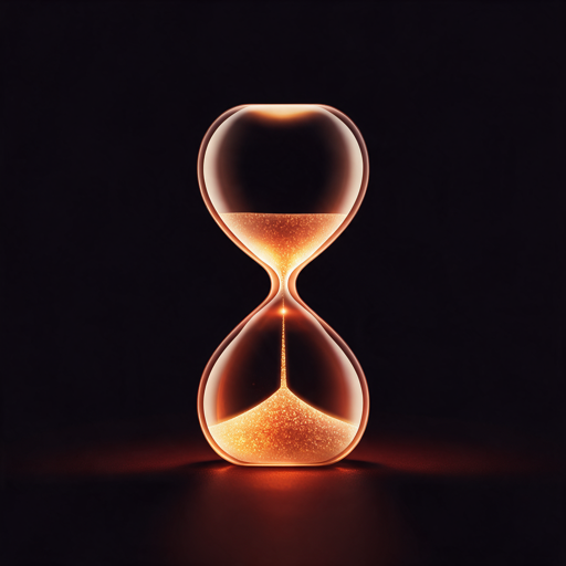 The Furlough app icon: a glass hourglass with glowing sand